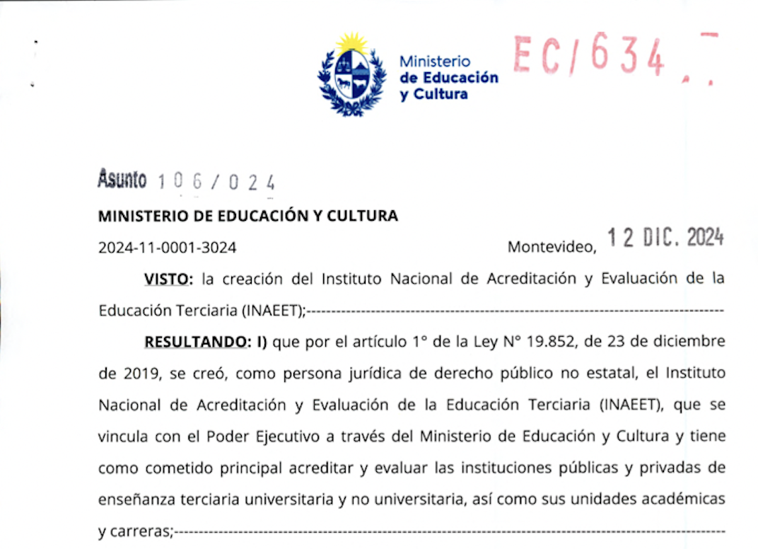 Uruguay’s national quality assurance agency takes effect